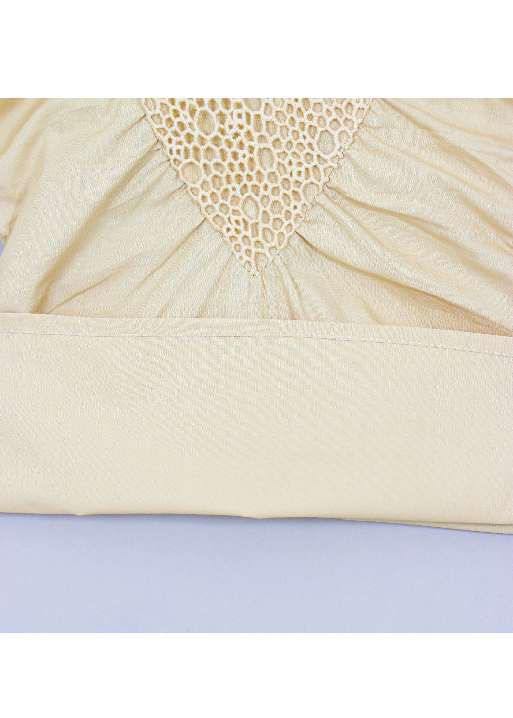 Beige Baggy Sleeves Cotton Dress