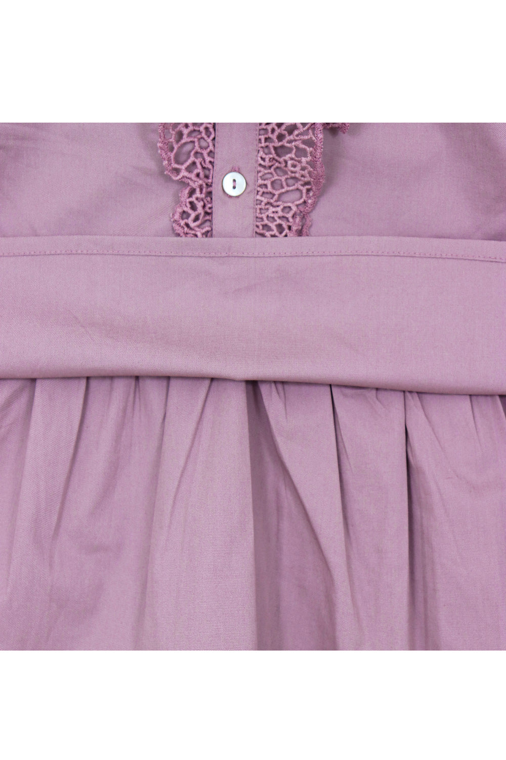 Purple Embroidered Layered Cotton Dress