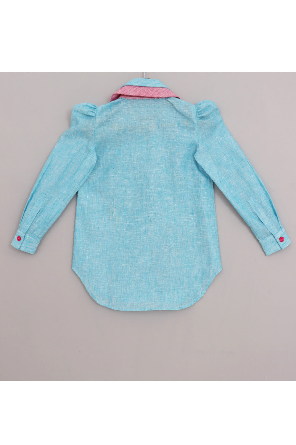 Blue Ice Cream Detailing Peter Pan Collar Dress