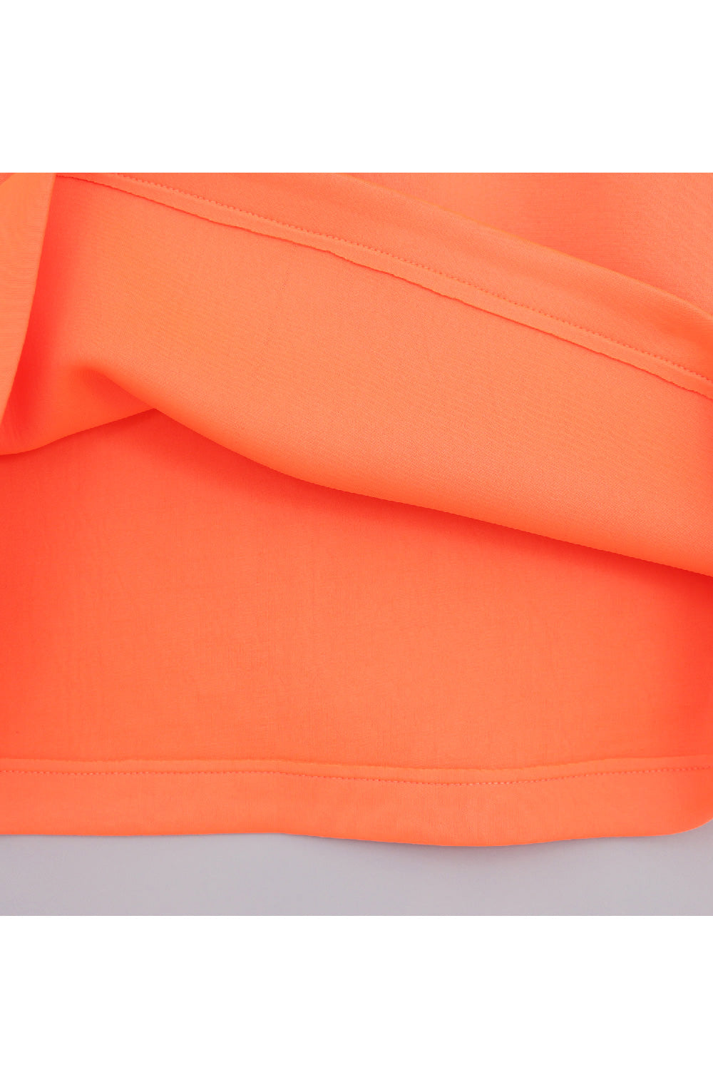 Neon Orange Pearl Detailing Bow Sleeveless Dress