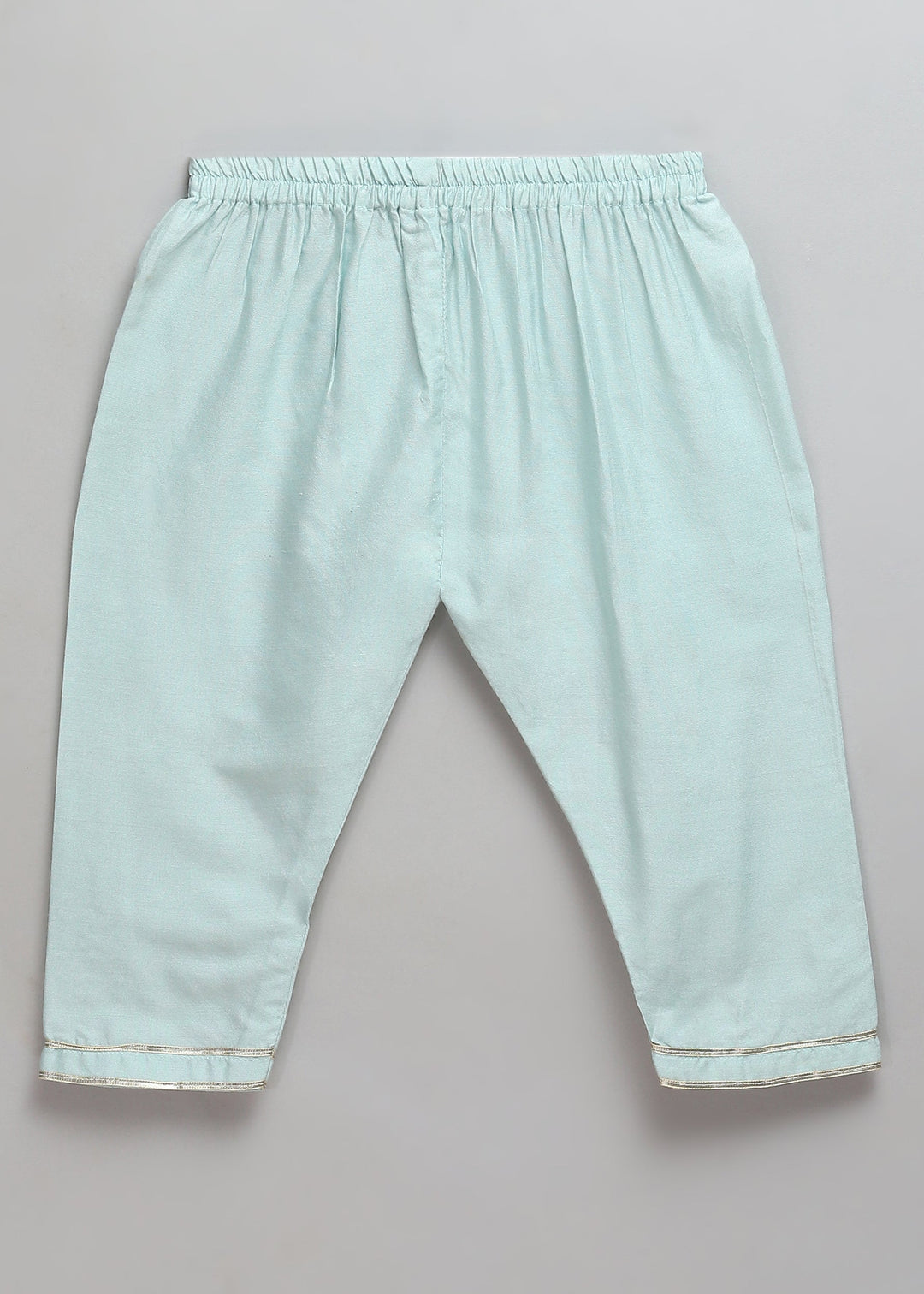 Holi Hai Bhai Embroidered Blue Kurta With Off White Pyjama Set