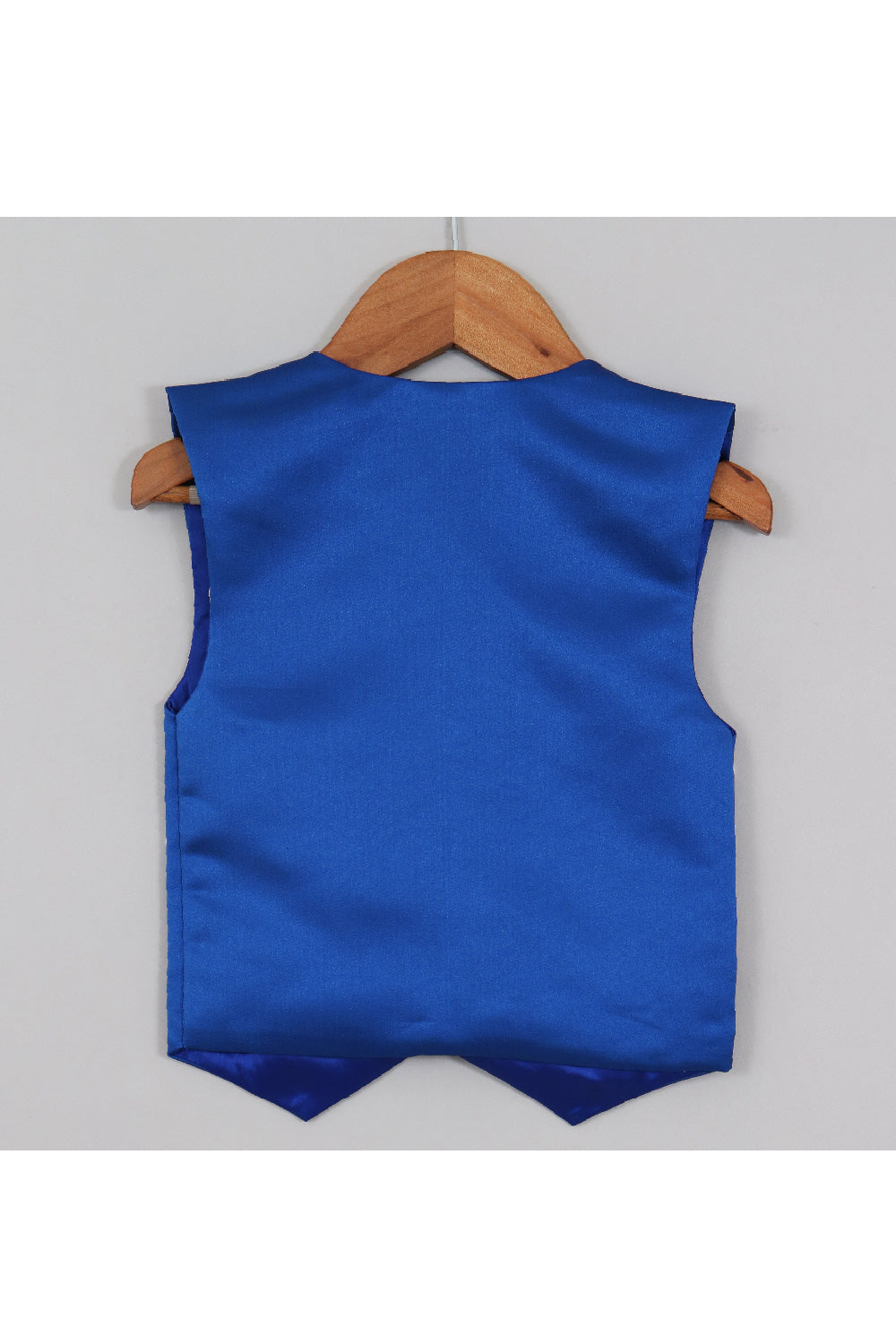 Blue Animals Embroidered Waistcoat