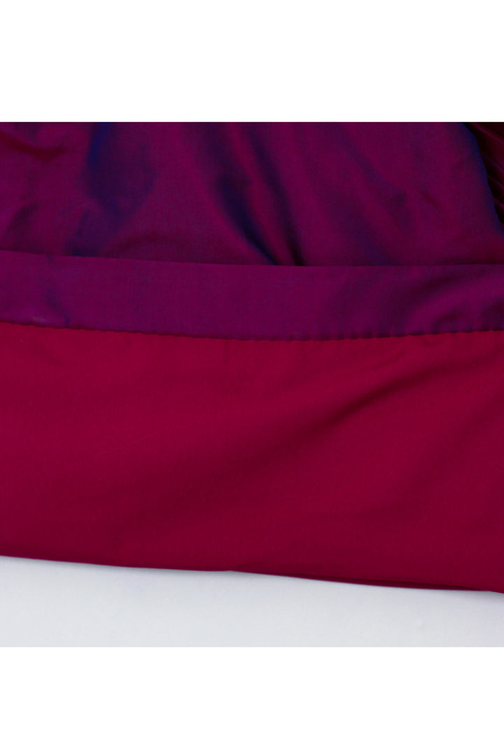 Purple Ruffle Sleeveless Silk Dress