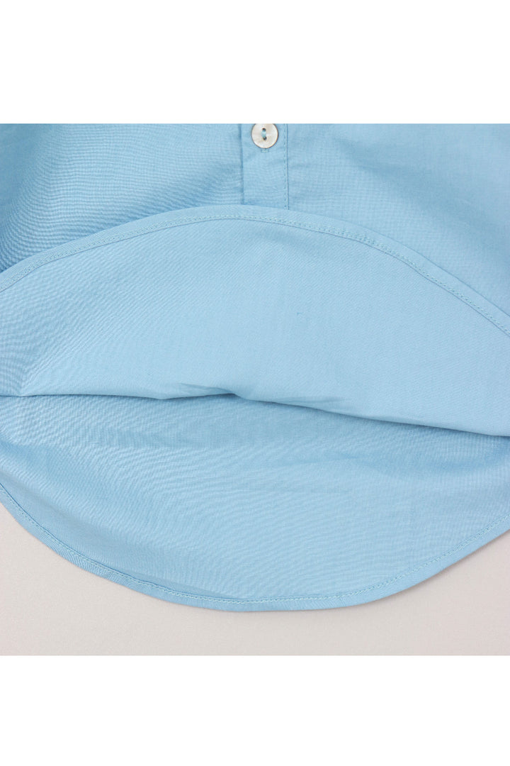 Blue Cotton Shirt With Pant Set