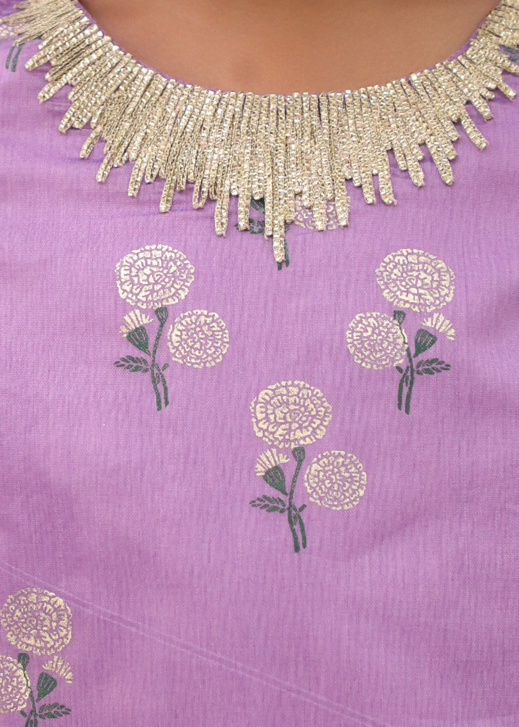 Mishti Purple Floral Printed Kurta Sharara With Dupatta Set