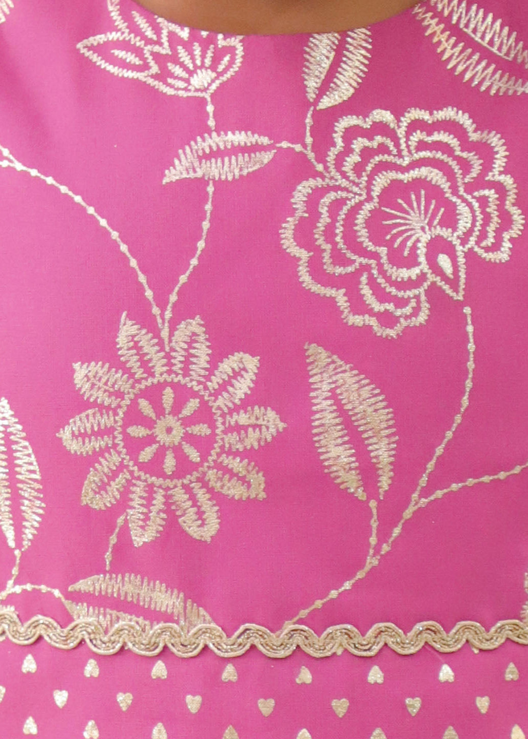 Pink Floral Printed Crop Top With Dhoti Set