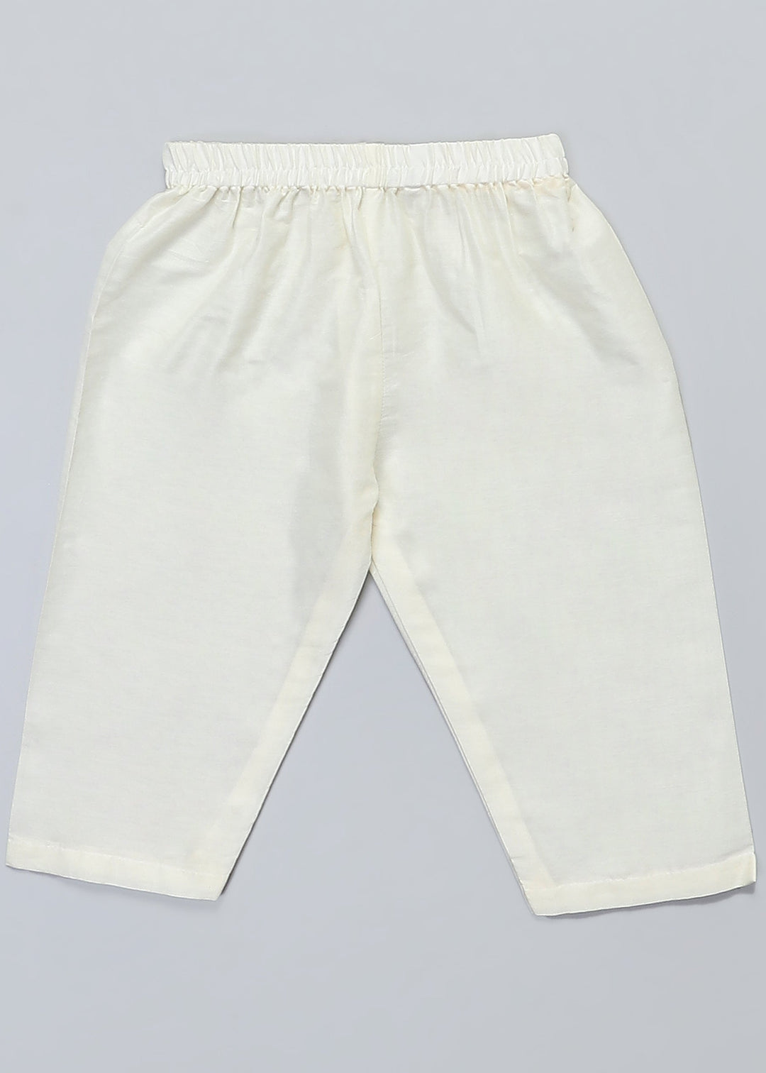 Yellow Cotton Laxmi Feet Kurta With Pyjama Set