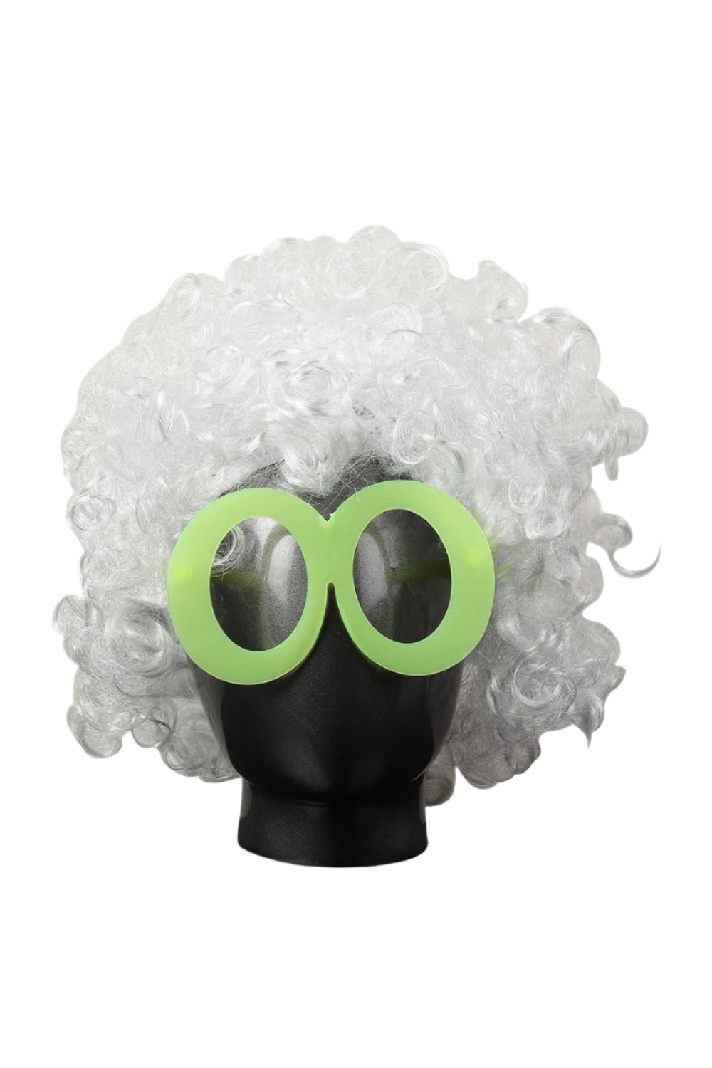 Holi Theme Colorful Wig & Glasses- Multicolor/White