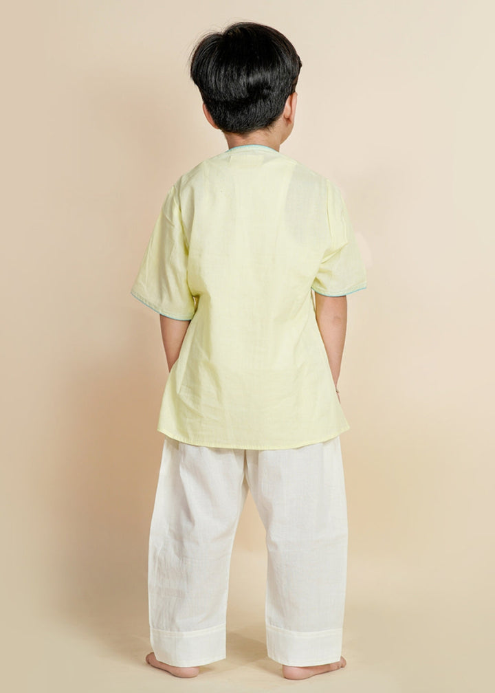 Pischatio Green Hand Block Cotton Printed Yoga Outfit Set