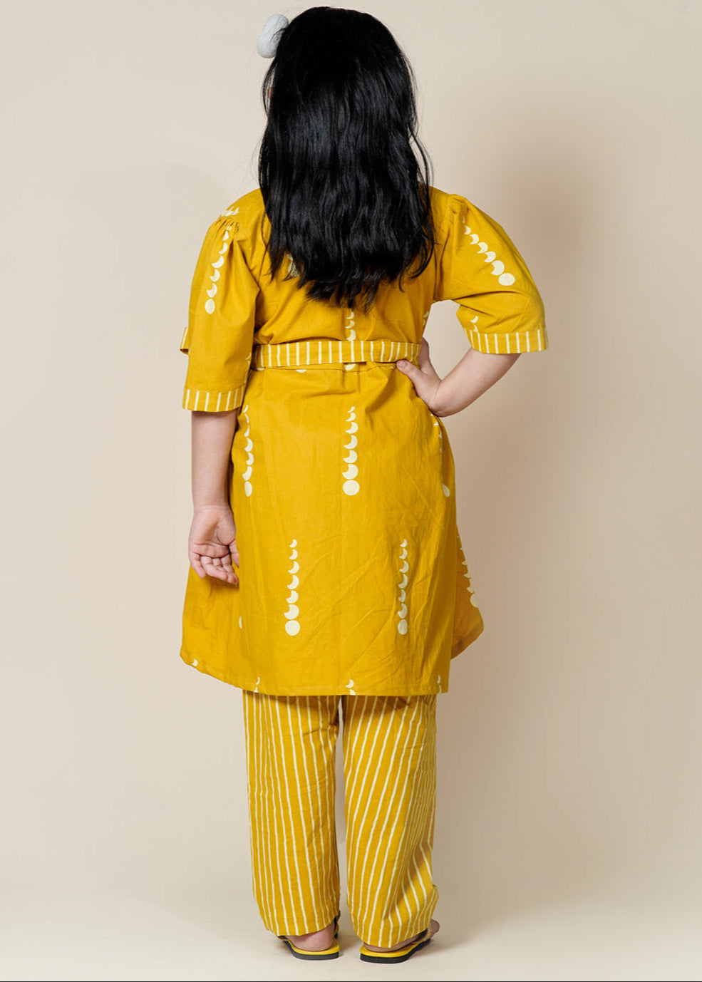 Mustard Hand Block Printed Cotton Co-ords Set