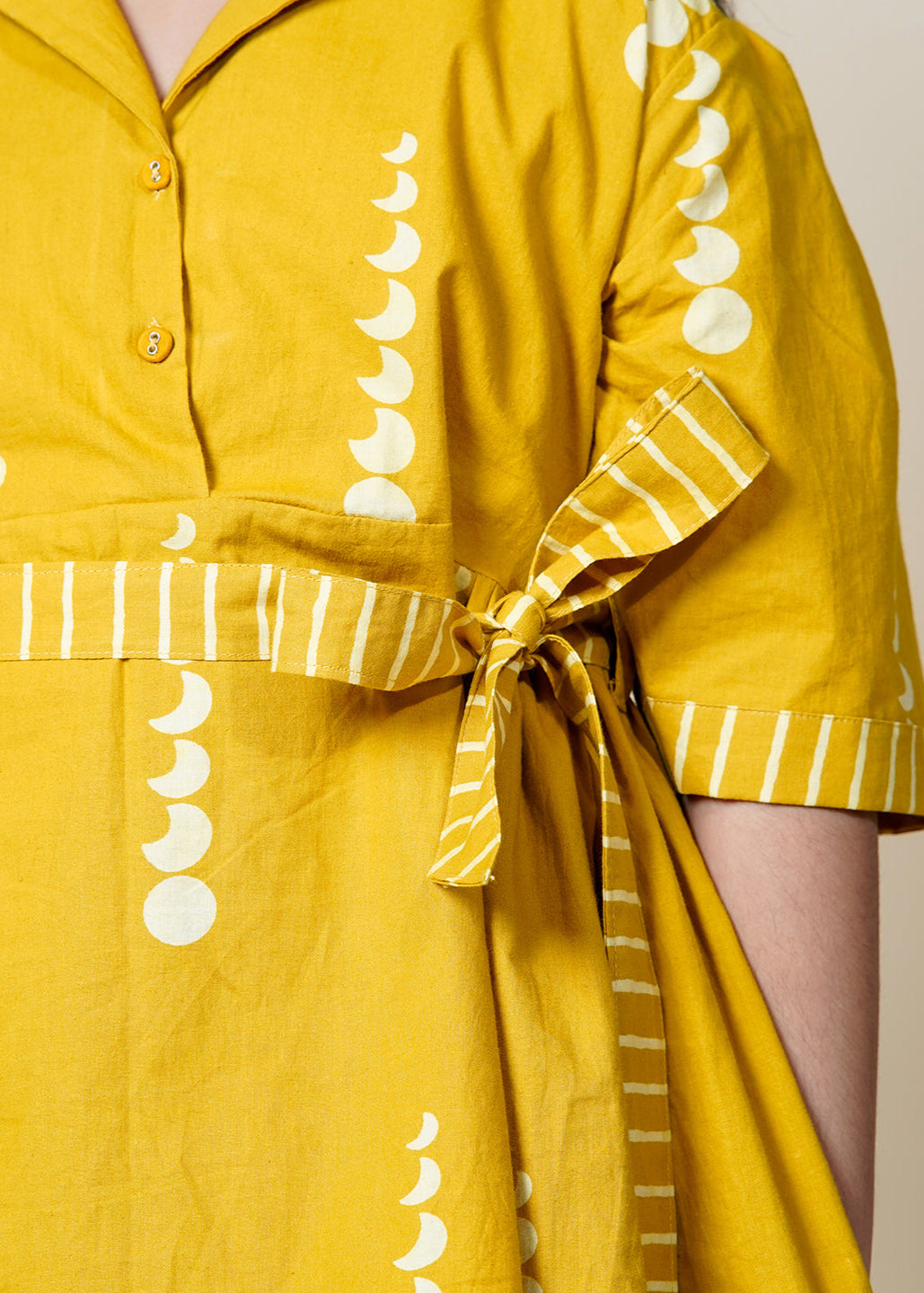 Mustard Hand Block Printed Cotton Co-ords Set