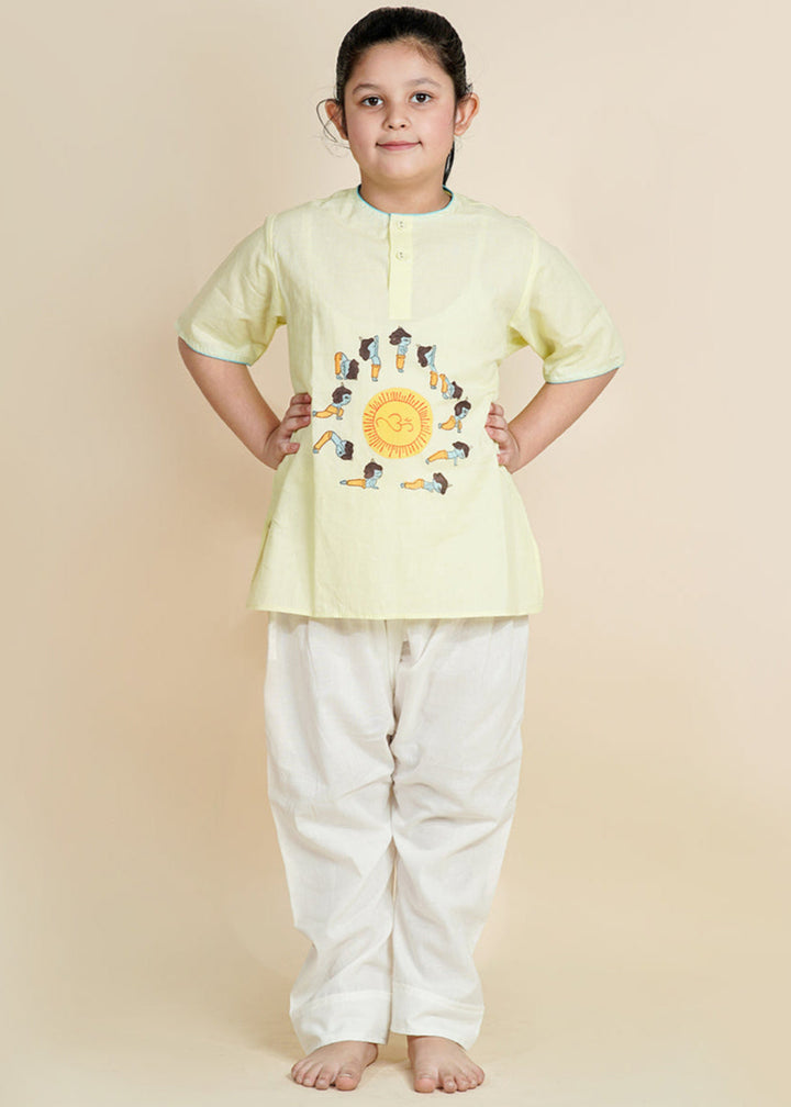 Pischatio Green Hand Block Printed Cotton Co-ords Set