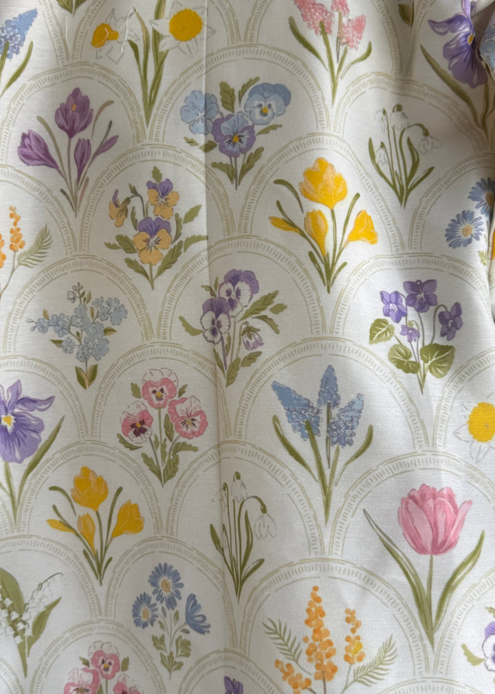 Off White Floral Printed Kurta With Pyjama Set