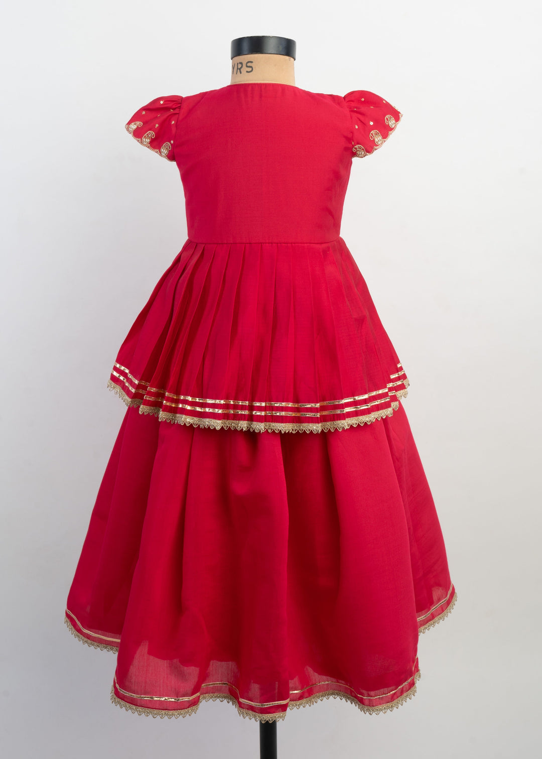 Pink Kairi Peplum Embroidered Kurta With Ghaghra Set