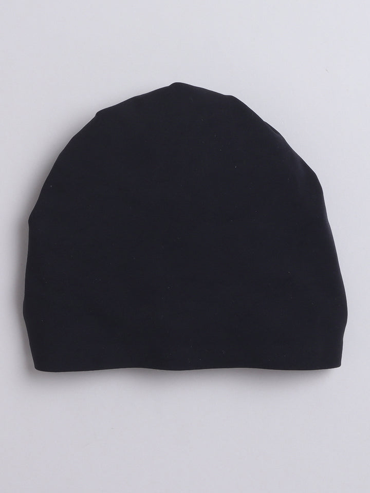 Unisex Cotton Rang Barse Adult Turban Cap- White/Black