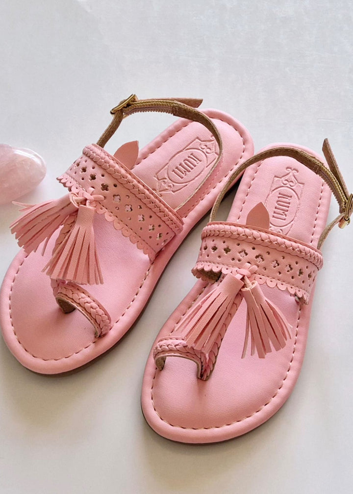 Pink Kolhapuri Sandal