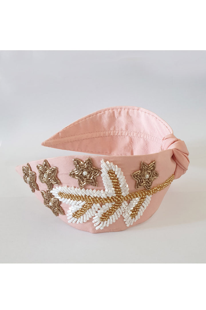 Rose pink pure crepe hairband! designer Hair Accessories, designer Hair Clips, designer Hair Bands, Hair Accessories for girls