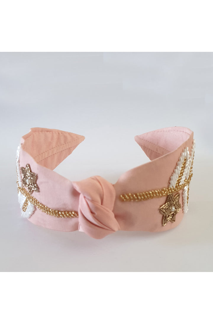 Rose pink pure crepe hairband! designer Hair Accessories, designer Hair Clips, designer Hair Bands, Hair Accessories for girls