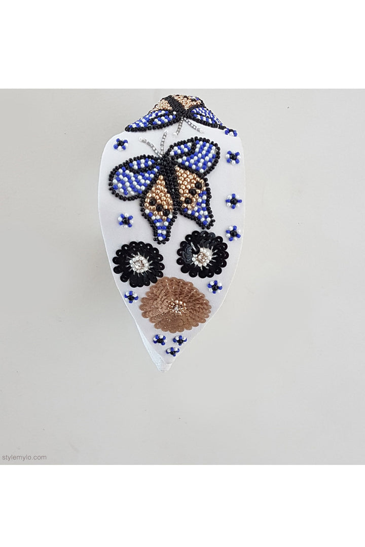 White butterfly twinning hairband