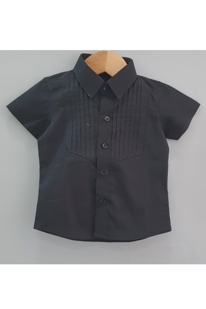 Pirate theme shirt suspender and shorts set with bow