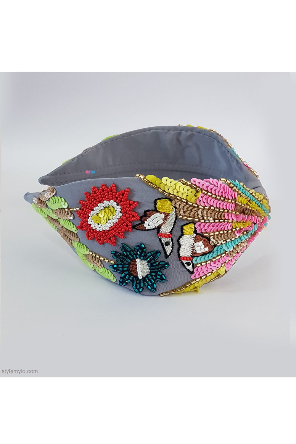 Multicolor bird hairband