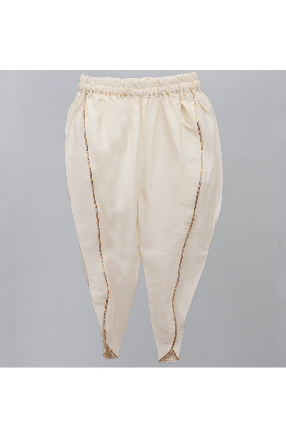 Mustard Yellow Ganpati Embroidered Kurta With Off White Dhoti Set