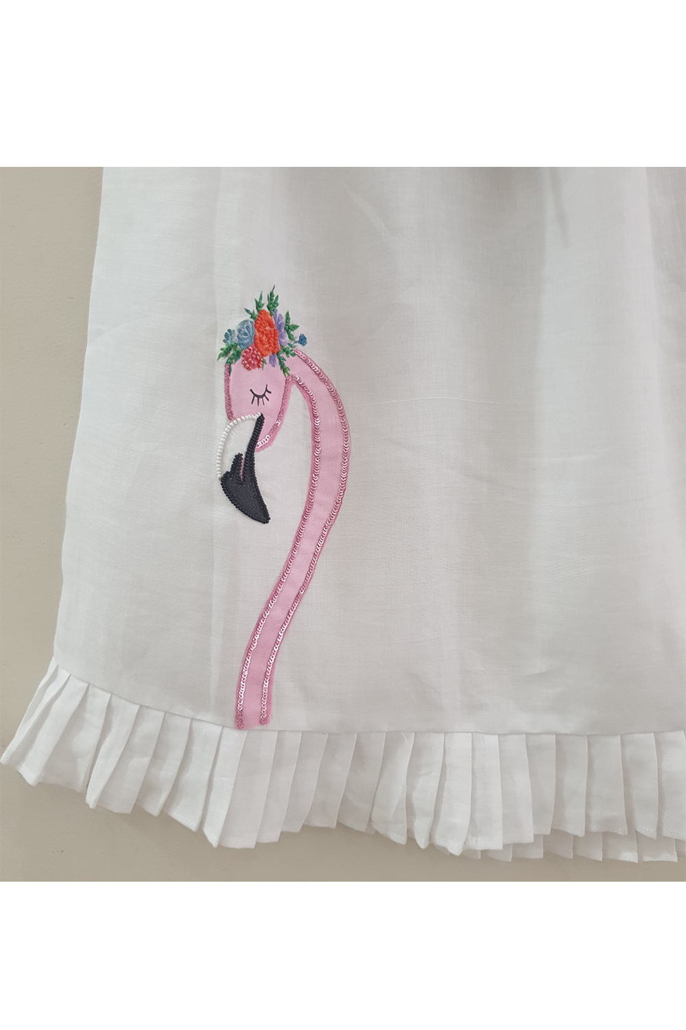 Hand painted flamingo frock