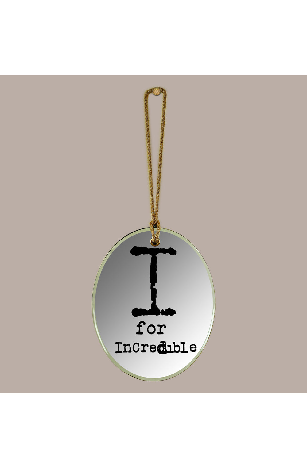 I For Incredible Oval Mirror Frame