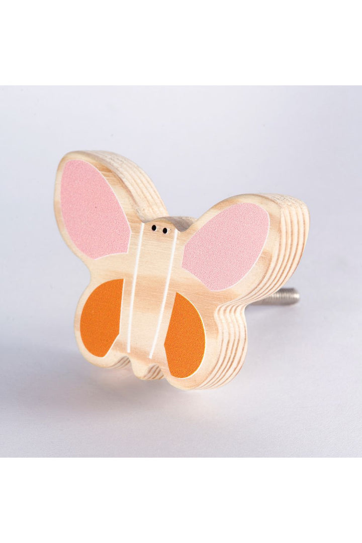 Butterfly Face Wooden Knob