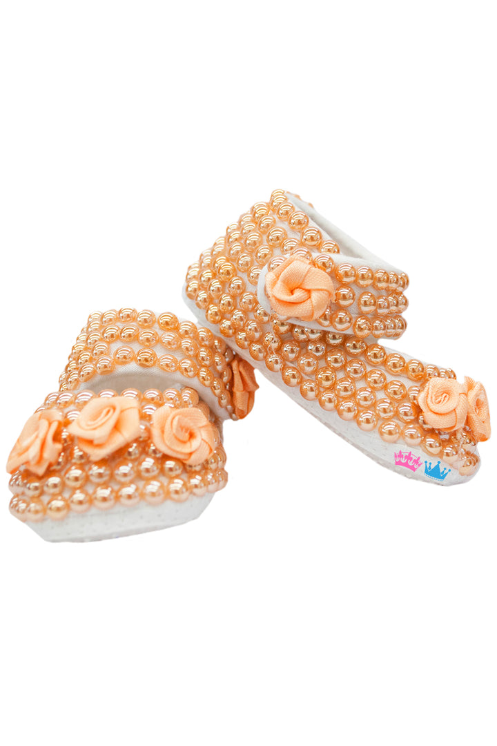 Peach Flower With Peach Base Shoes