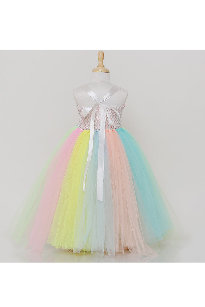 Candy motif multicolor tutu gown