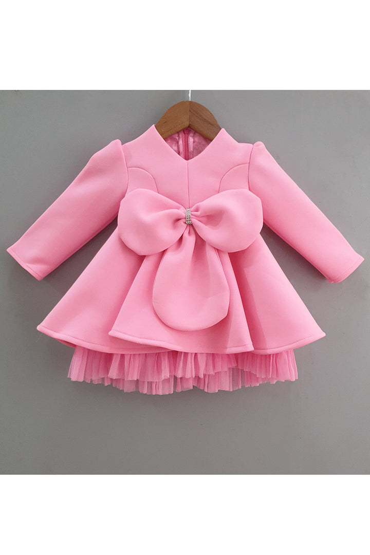 Bow knee length dress