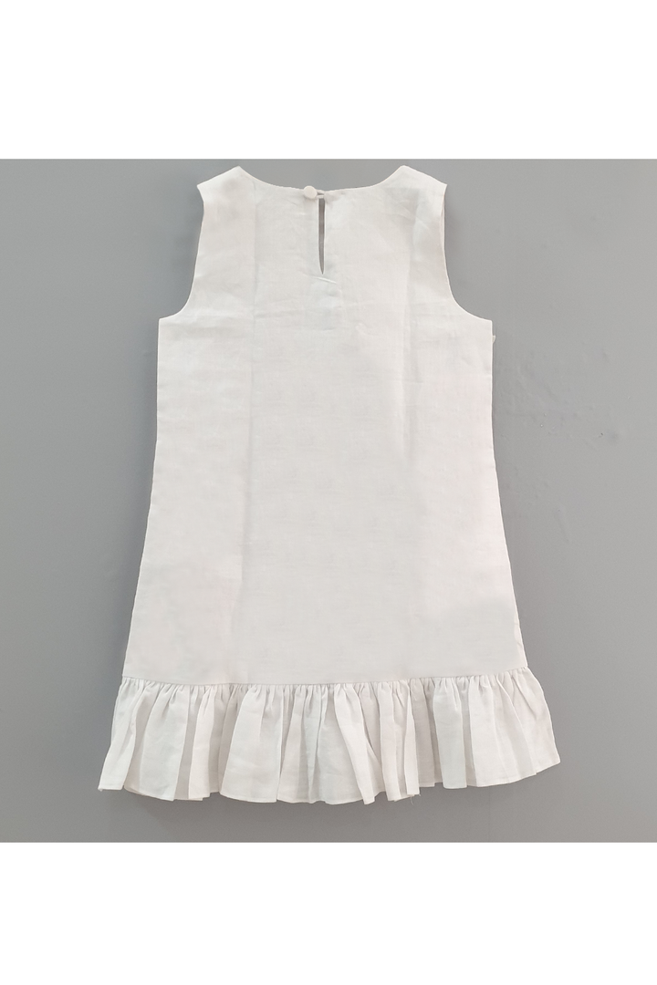 Hand painted barbie white dress
