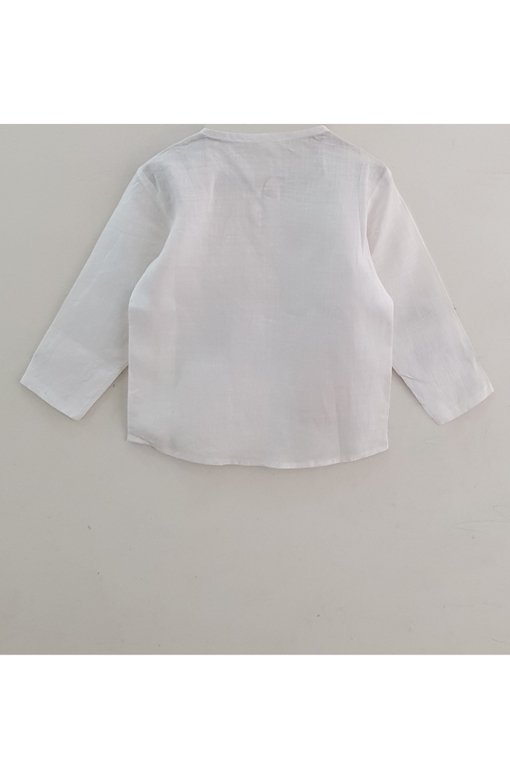 Hand painted christmas theme shirt kurta