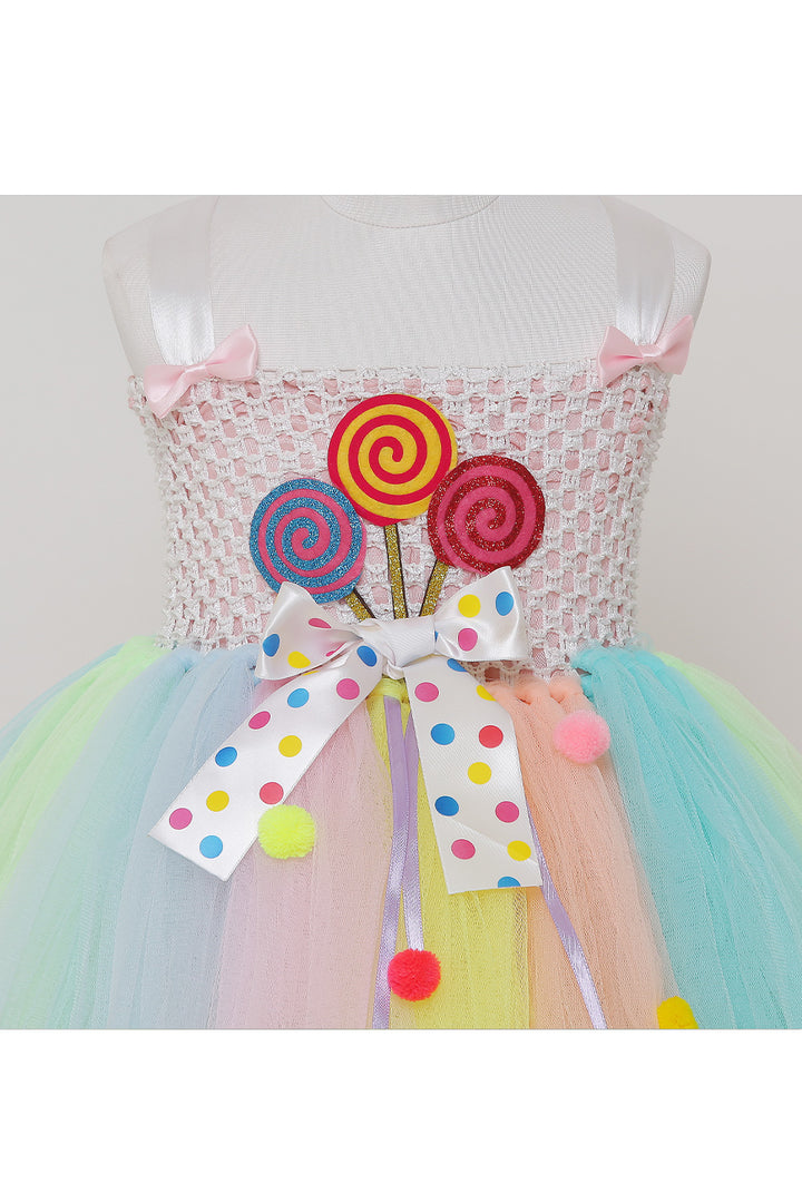 Candy motif multicolor tutu gown