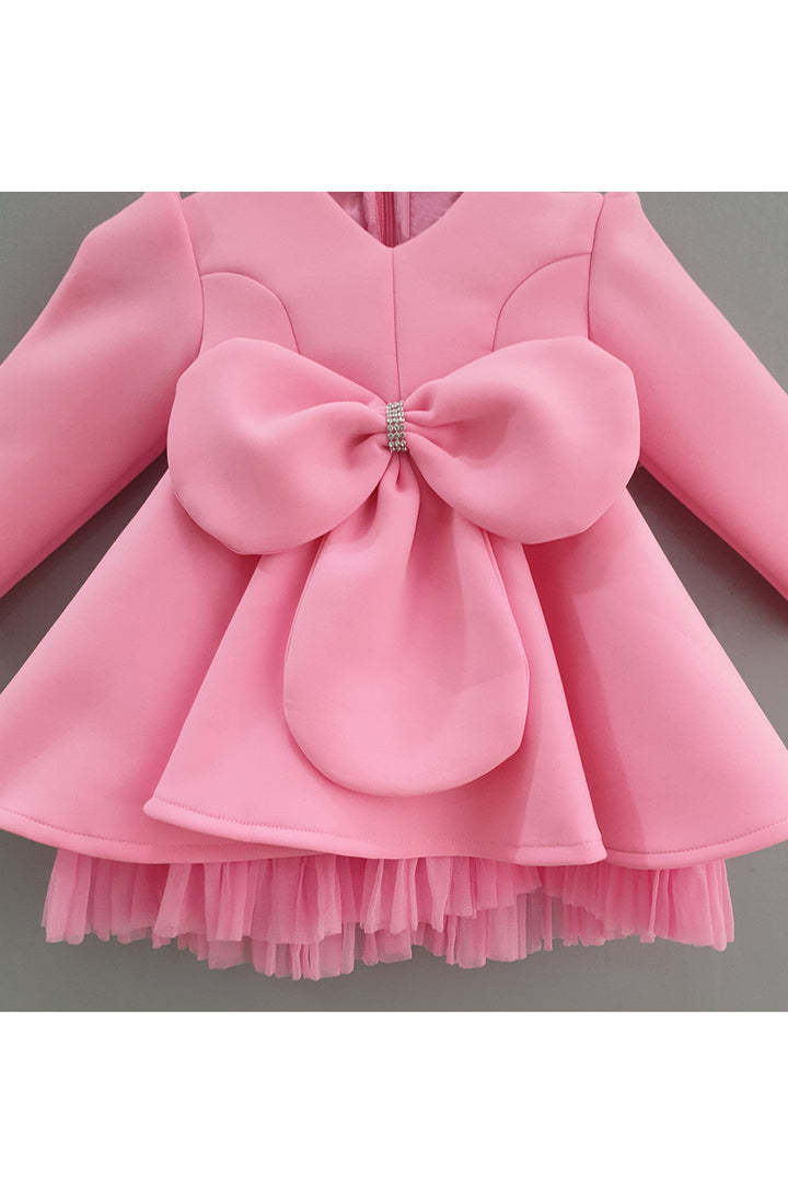 Bow knee length dress