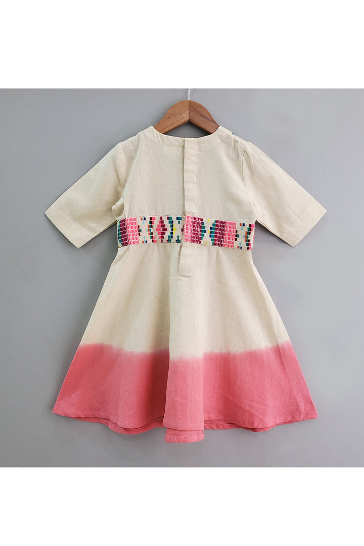 Multicolor Thread Work And Tassel Detailing Dress