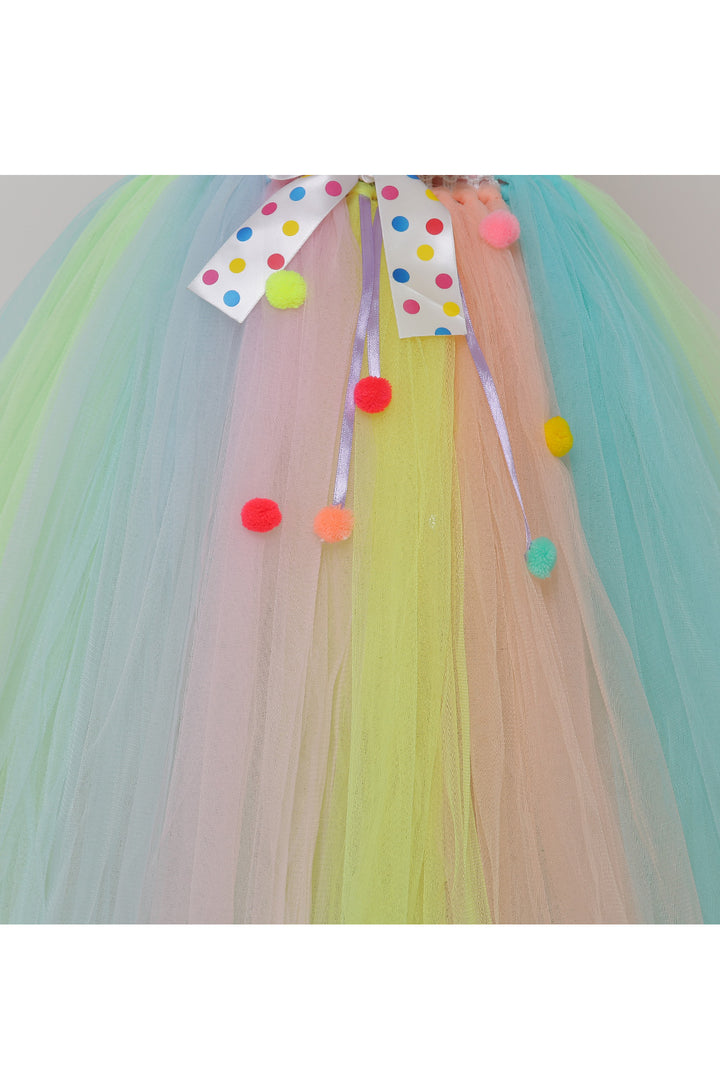 Candy motif multicolor tutu gown