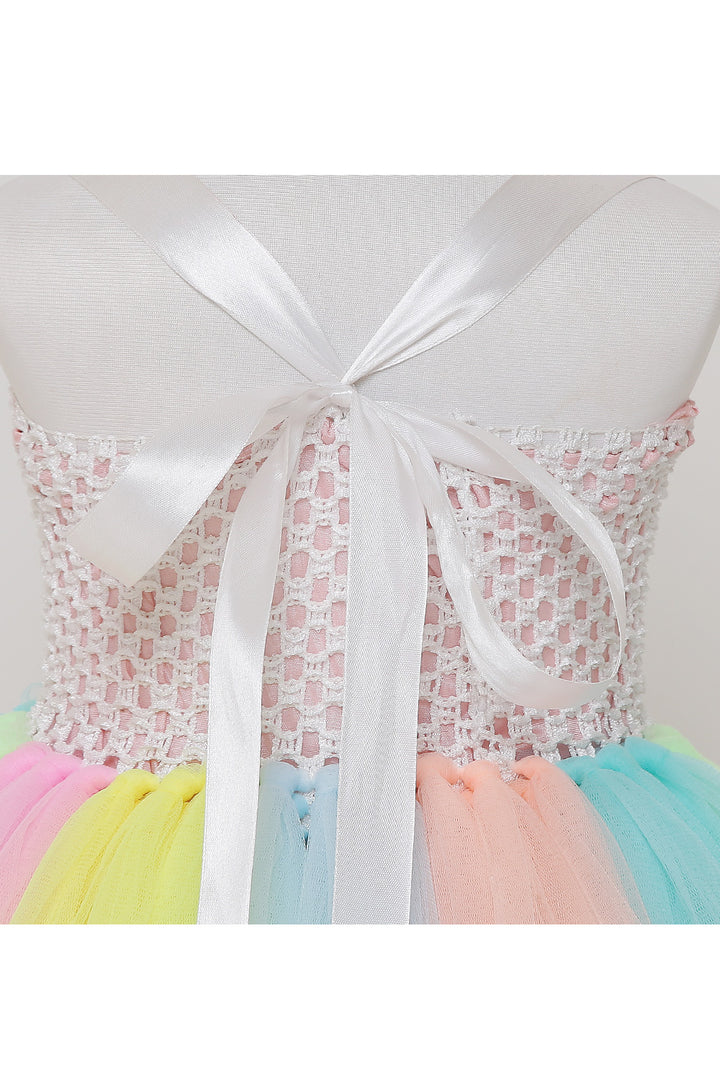 Candy motif multicolor tutu gown