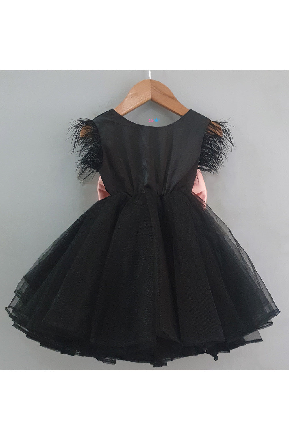 Personalised Black Net With Detachable Bow