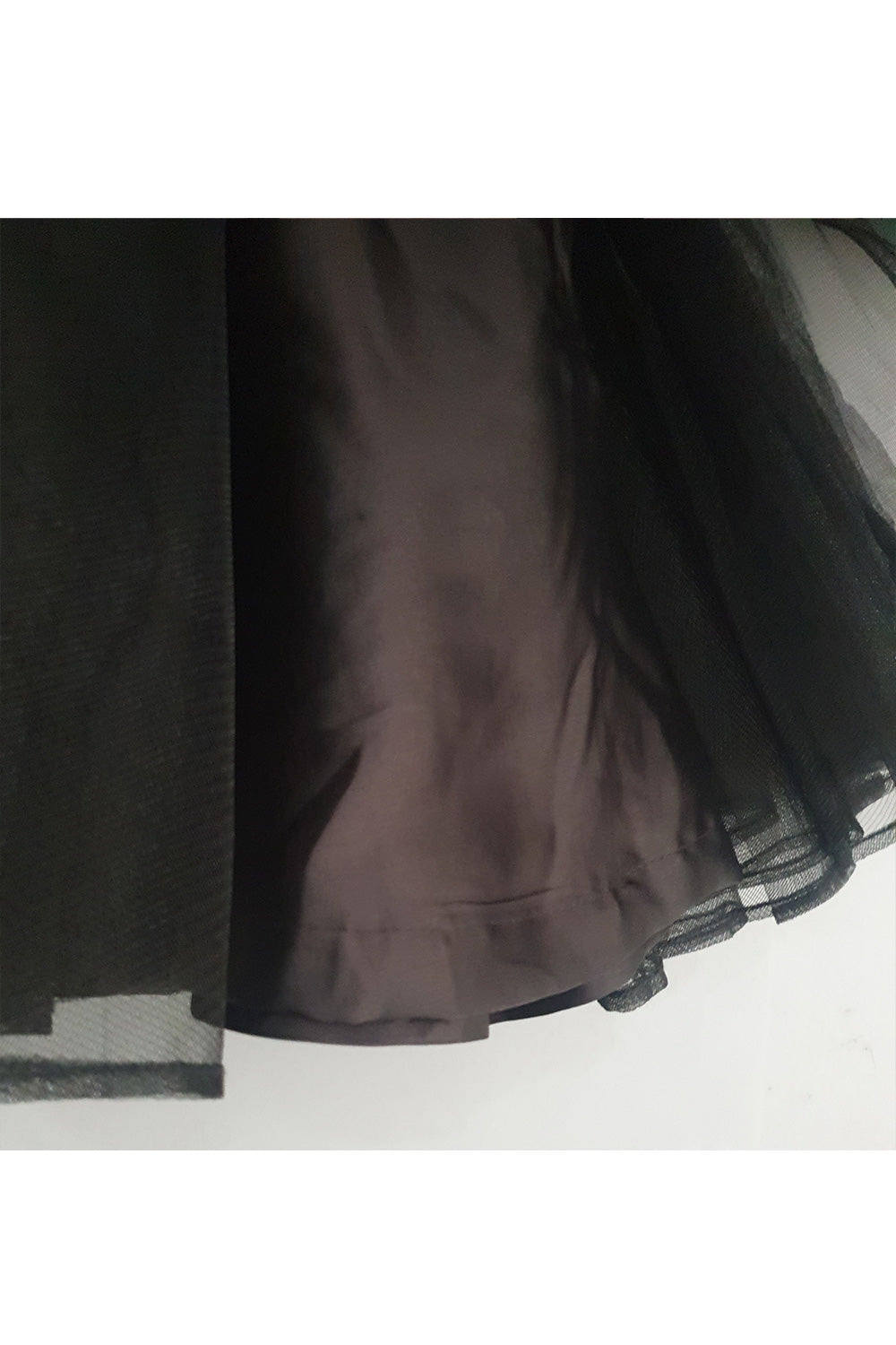 Personalised Black Net Dress With Detachable Bow