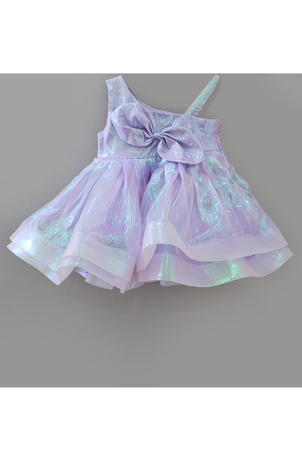 Powder Blue Holographic One Shoulder Dress