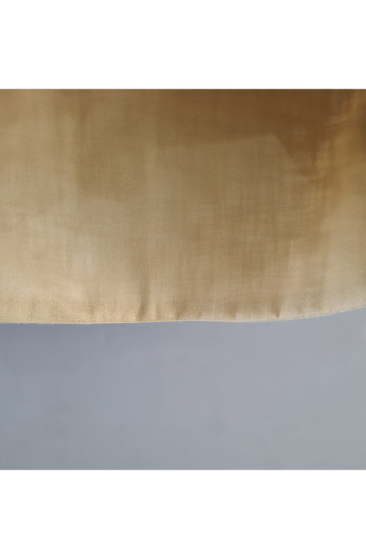 Beige Giraffe Handpainted One Shoulder Linen Beautiful Dress