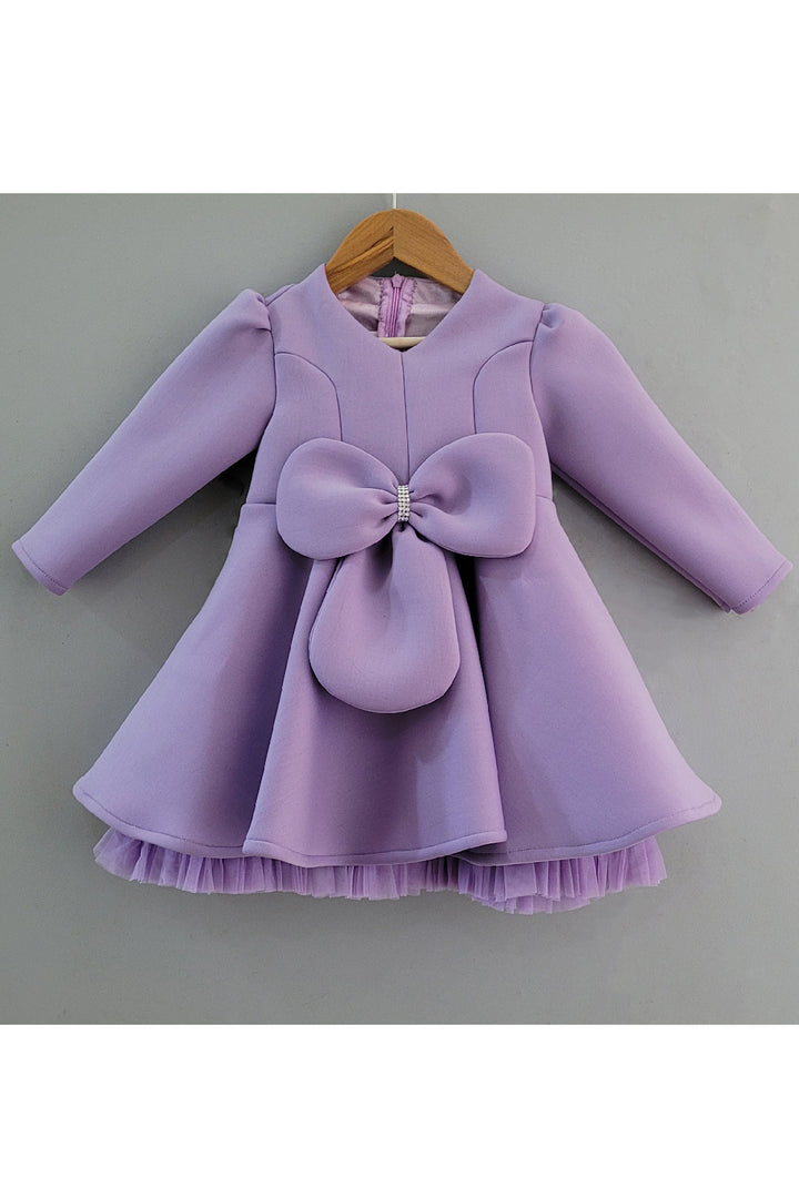 Bow knee length dress