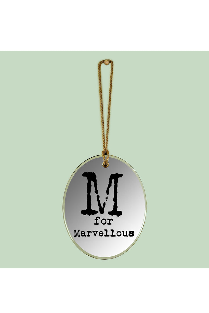 M For Marvellous Oval Mirror Frame