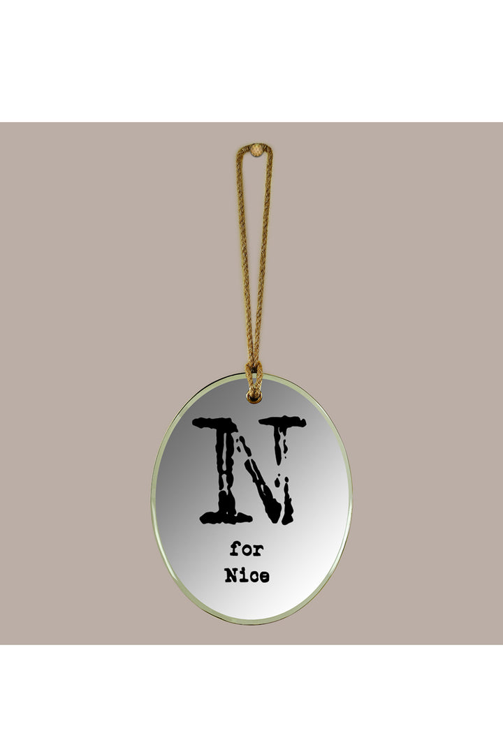 N For Nice Oval Mirror Frame
