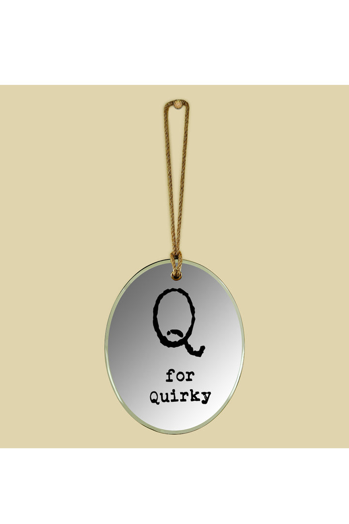 Q For Quirky Oval Mirror Frame