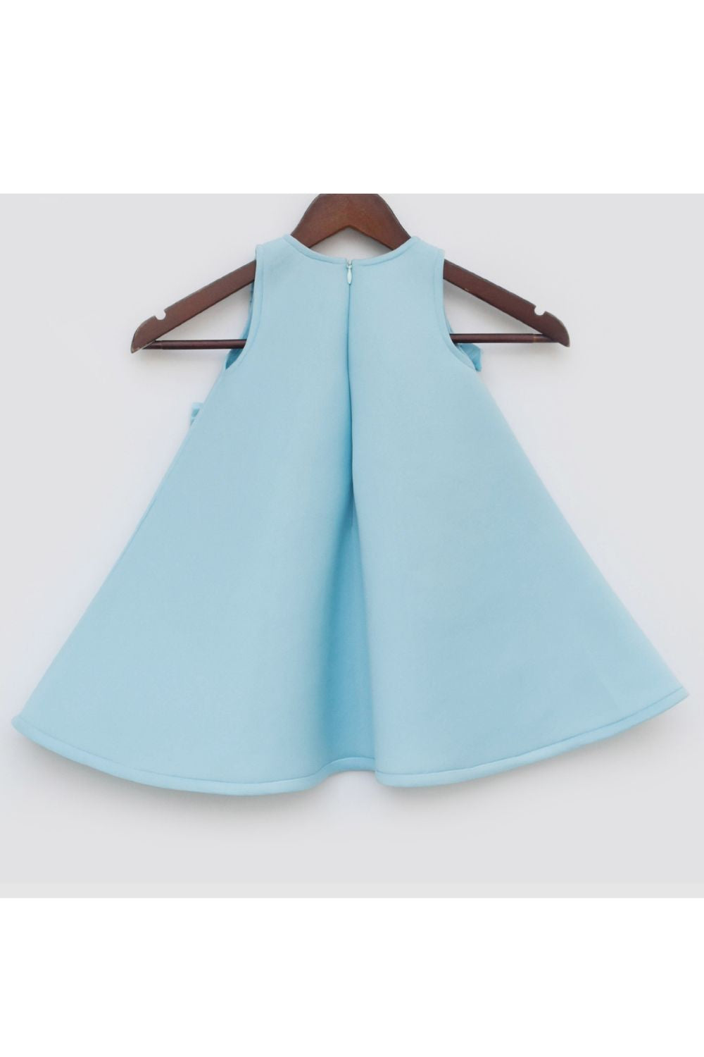 Blue A Line Lycra Dress