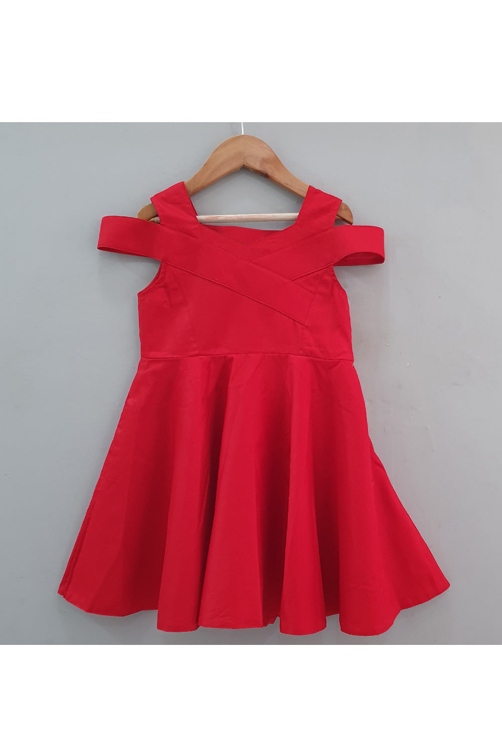 Red Cotton Sleeveless Dress