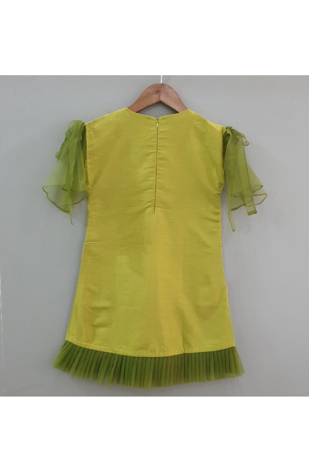 Green daddys girl embroidered dress